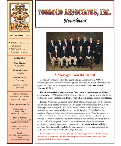 2018 Newsletter